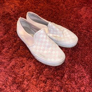 VANS checkered slip ons
